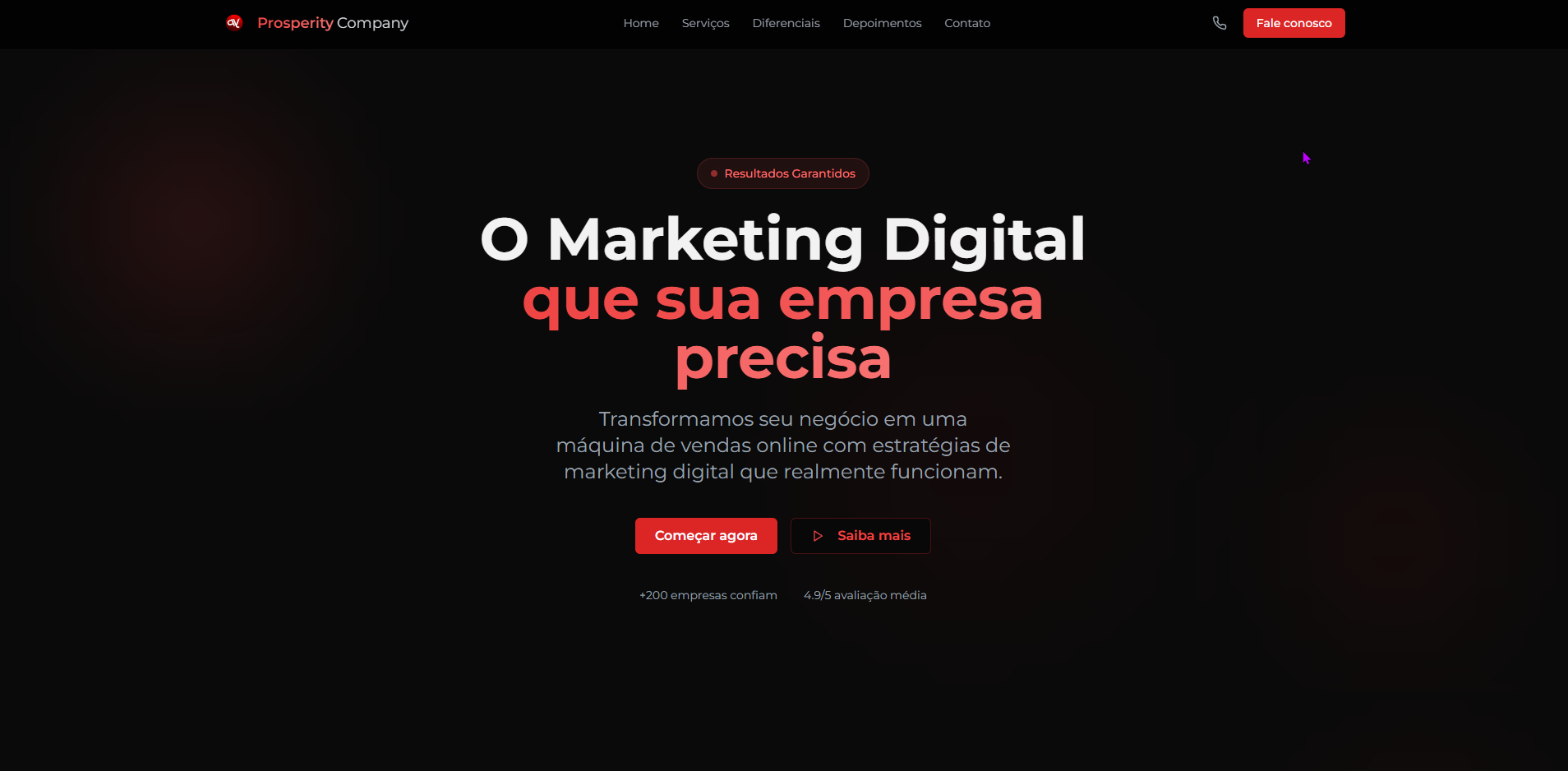Landing Page para Agência de Marketing